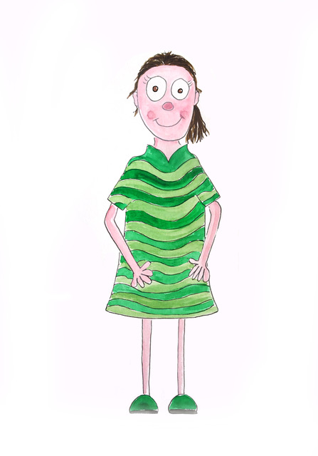 Mirjam Schmutz 1 Frau Ohne Band kleid grün
